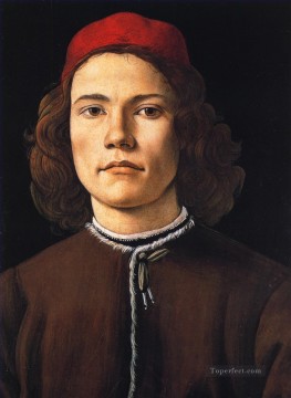 サンドロ・ボッティチェッリ Painting - サンドロ 青年の肖像 サンドロ・ボッティチェリ